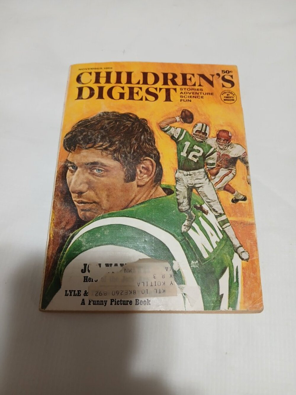 Joe Namath Children's Digest November 1969 New York Jets Matchbox Apollo Lunar